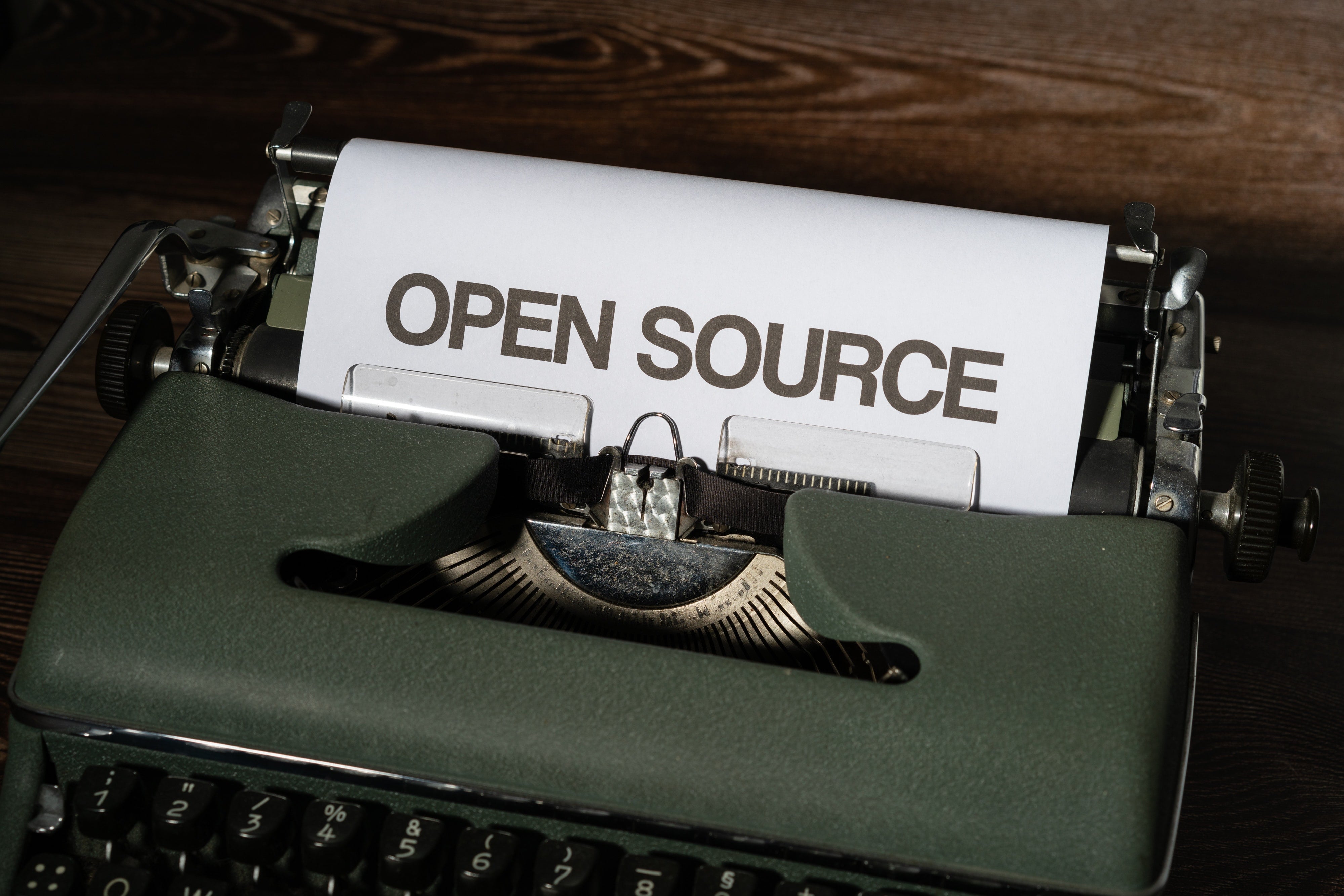 Machine a écrire affichaznt Open Source 